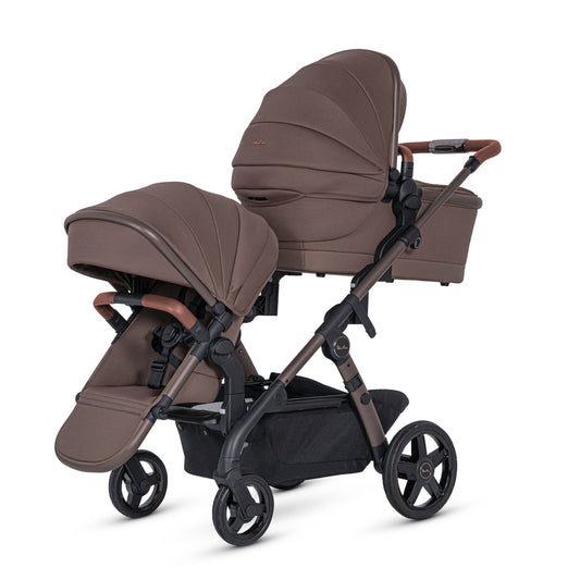 Silver Cross Wave 3 Complete Single-to-Double Stroller - Caramel