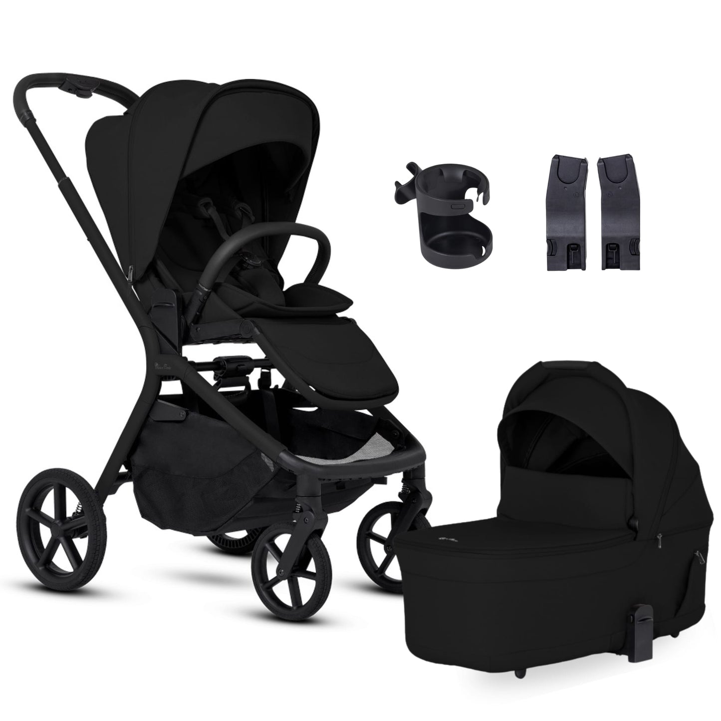 Silver Cross Breez Modular Stroller + Newborn Essentials Bundle - Onyx