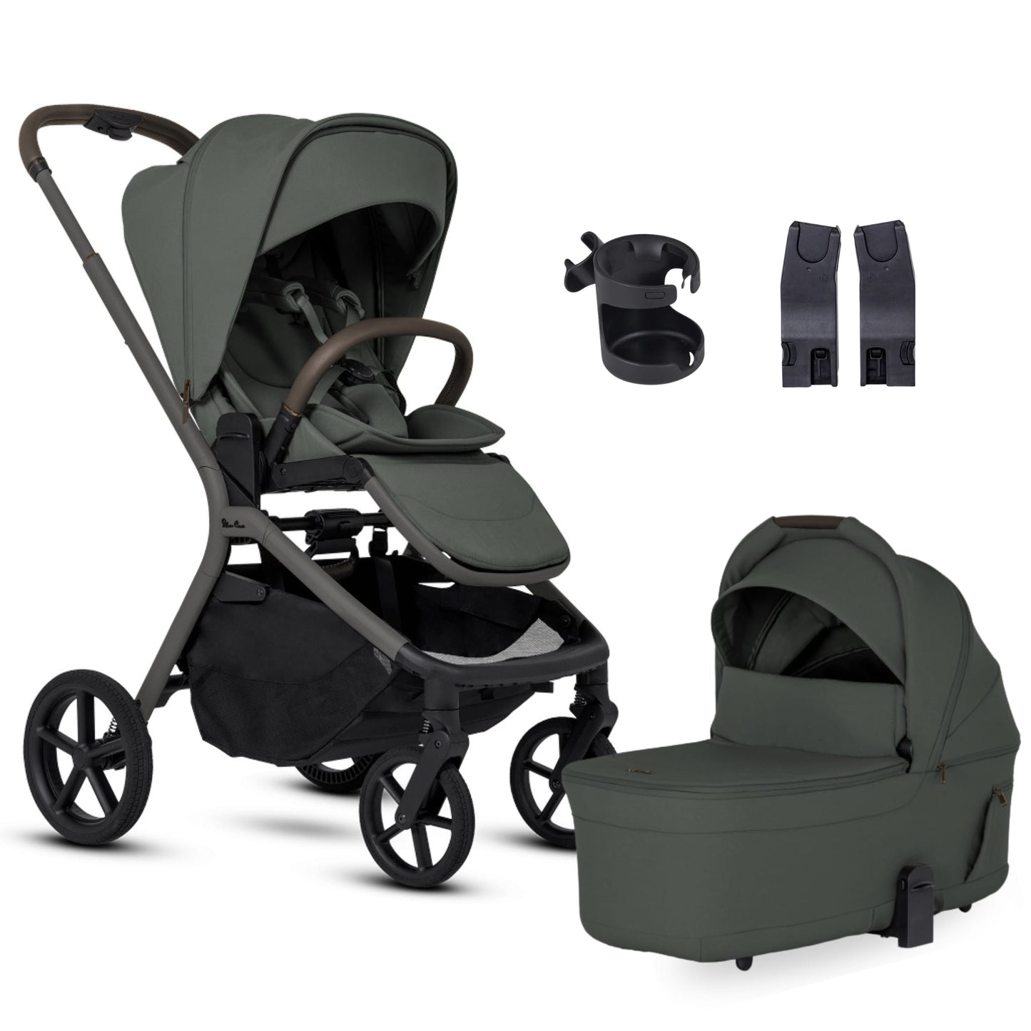 Silver Cross Breez Modular Stroller + Newborn Essentials Bundle - Pewter