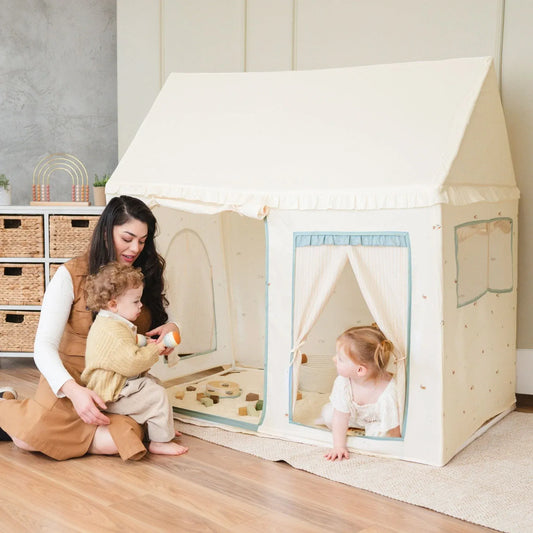 Tiny Land® Sweet Citrus Kid's Play Tent - Creamy white/blue - TLTGTT012BU