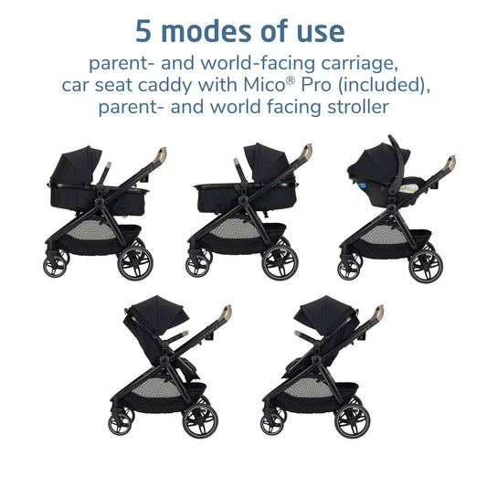 Maxi-Cosi Zelia Pro 5-in-1 Travel System - Caspian Caviar
