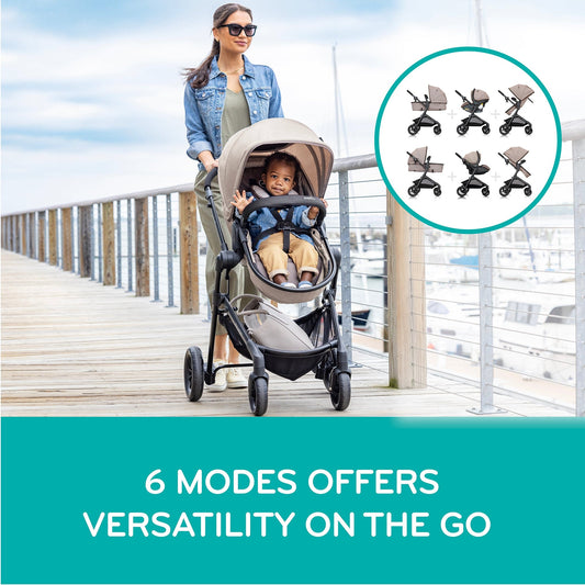 Evenflo Pivot Modular Travel System with LiteMax Infant Car Seat - Casual Gray - TS100411990