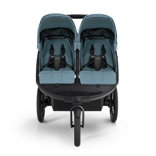 Thule Urban Glide 3 Double Jogging Stroller with Magnetic Buckle - Mid Blue (Albee Exclusive) - 10101714