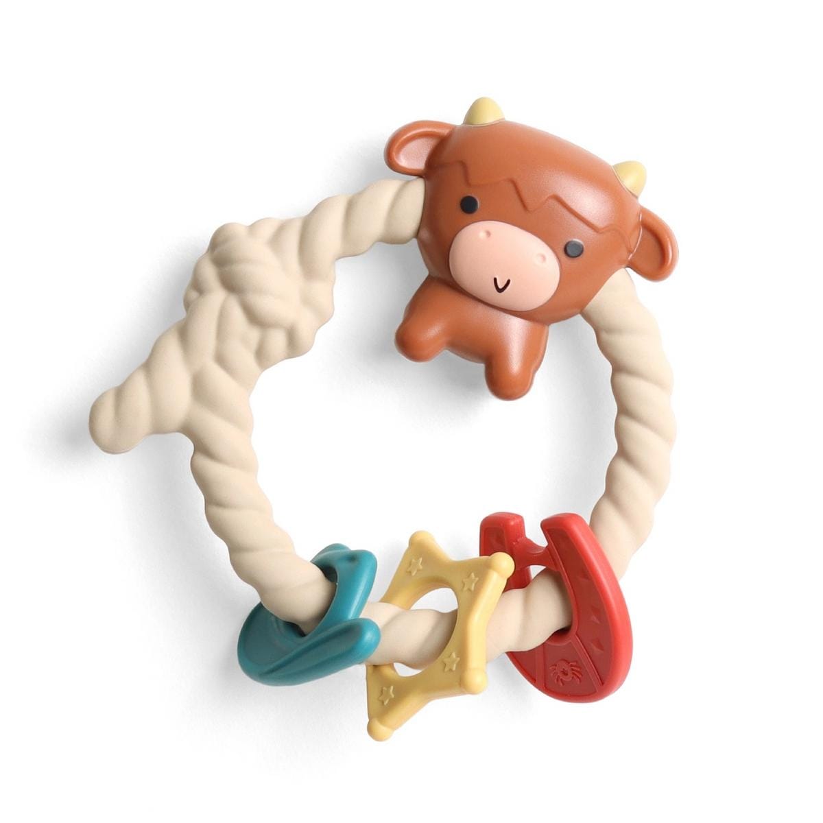 Itzy Ritzy Ritzy Rattle Silicone Teether w/ Rattle - Highland Cow - 604401743
