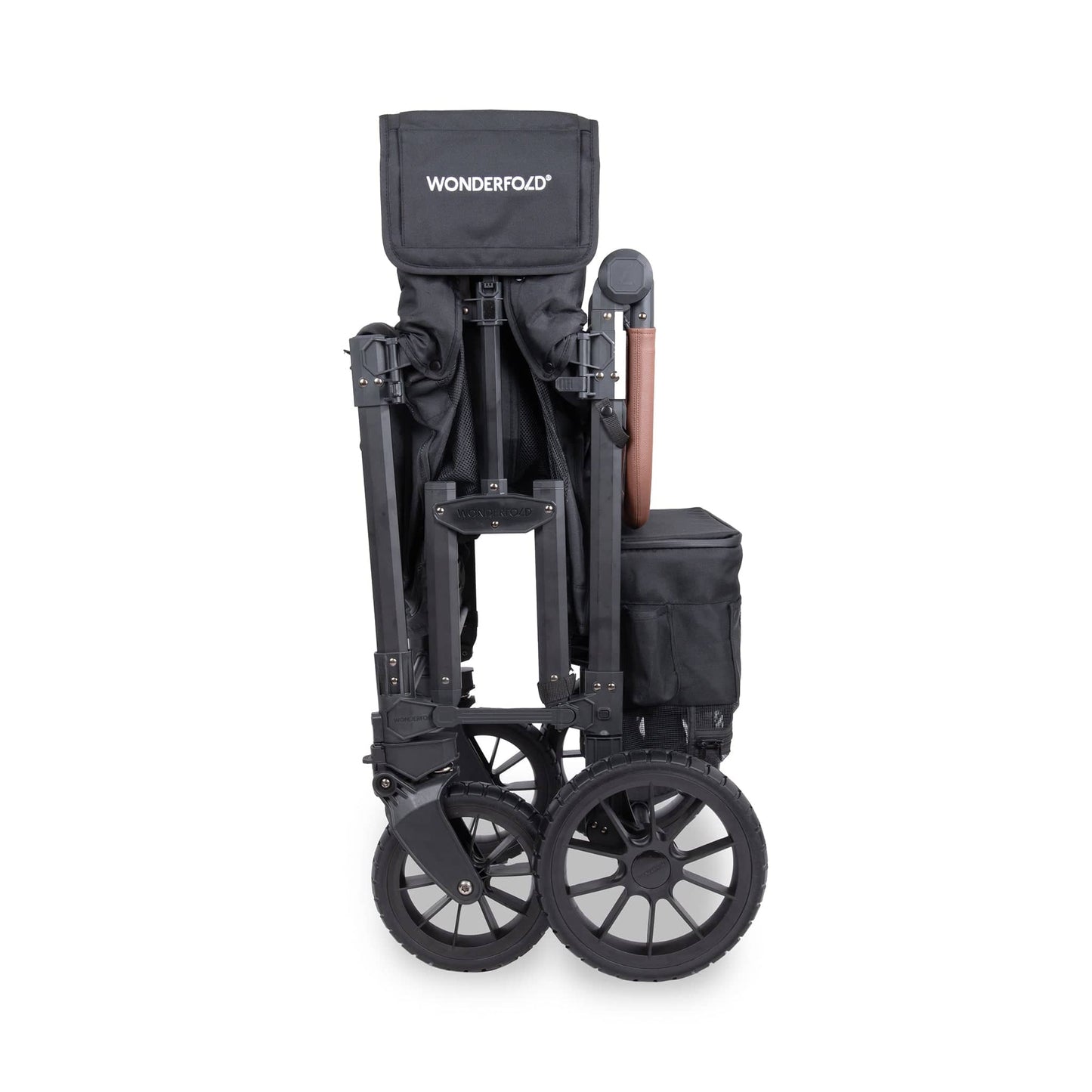 WonderFold W2 Luxe Pro (2 Seater) Double Seater Stroller Wagon - Jet Black