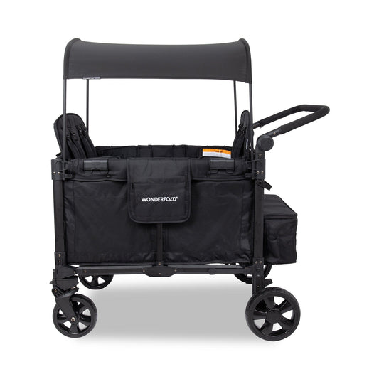 WonderFold W4 Elite Pro (4 Seater) Stroller Wagon - Jet Black