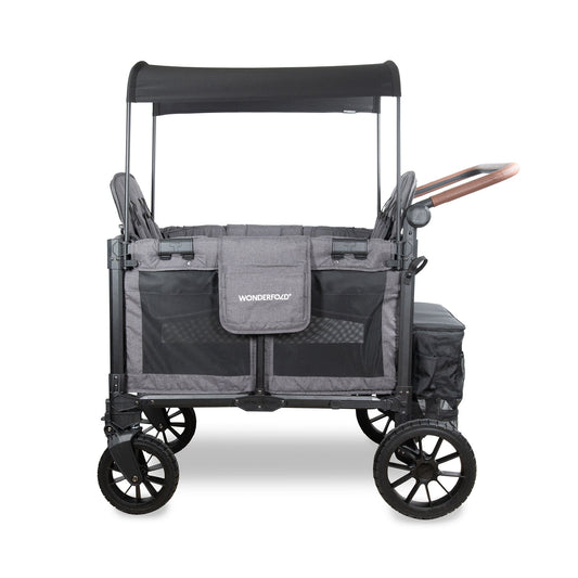 WonderFold W4 Luxe Pro (4 Seater) Stroller Wagon - Charcoal Gray - W4LUXP-GRY
