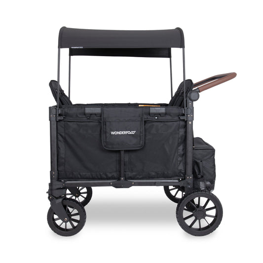 WonderFold W4 Luxe Pro (4 Seater) Stroller Wagon - Jet Black