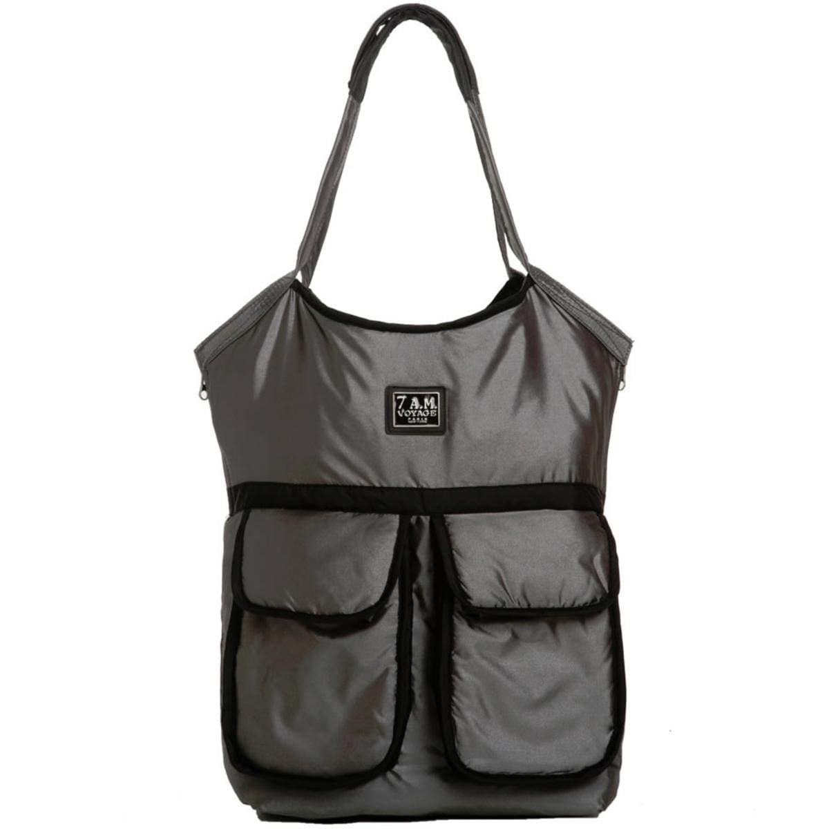 7 A.M. Enfant Barcelona Bag - Metallic Silver - VB002-MGR