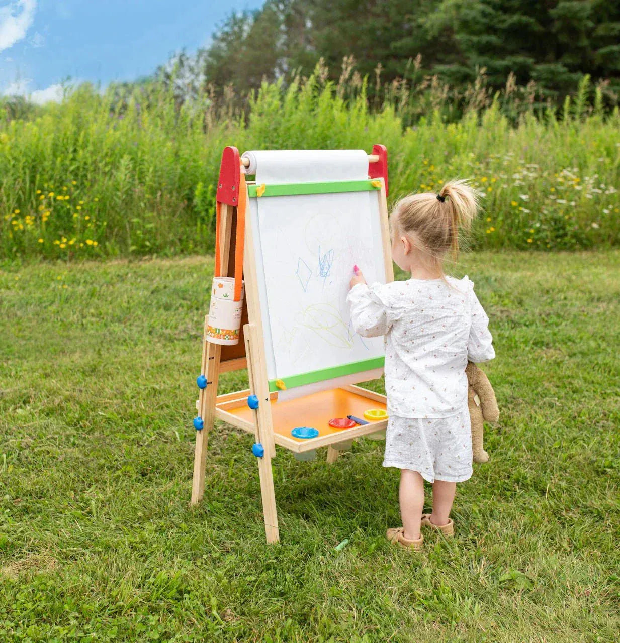 Tiny Land® 3-in-1 Art Easel & Paper Roll Set