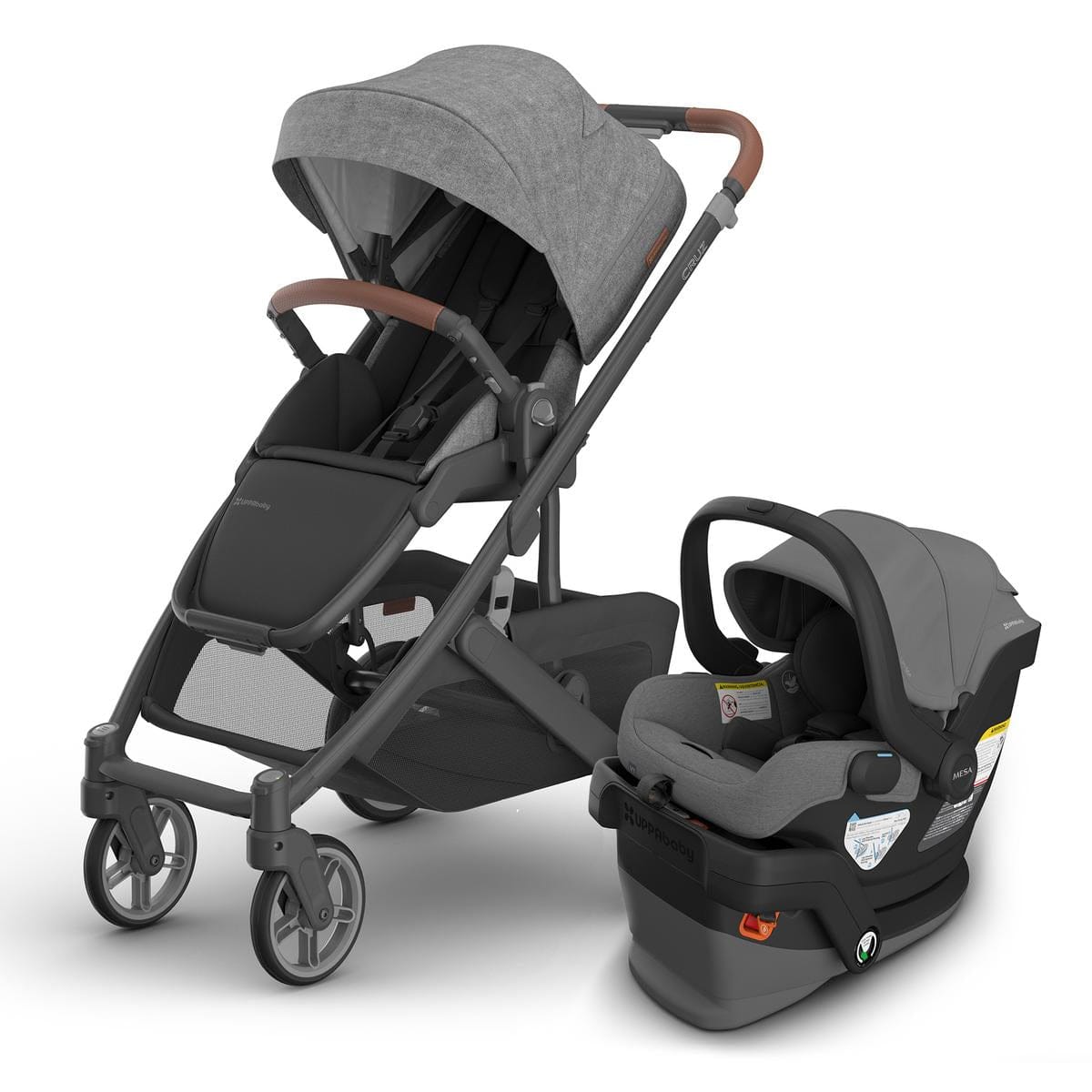 UPPAbaby Cruz V3 + Mesa V3 Travel System Bundle - Greyson / Greyson - 0403-CRZ-NA-GRY-1003-MSA-US-GRE