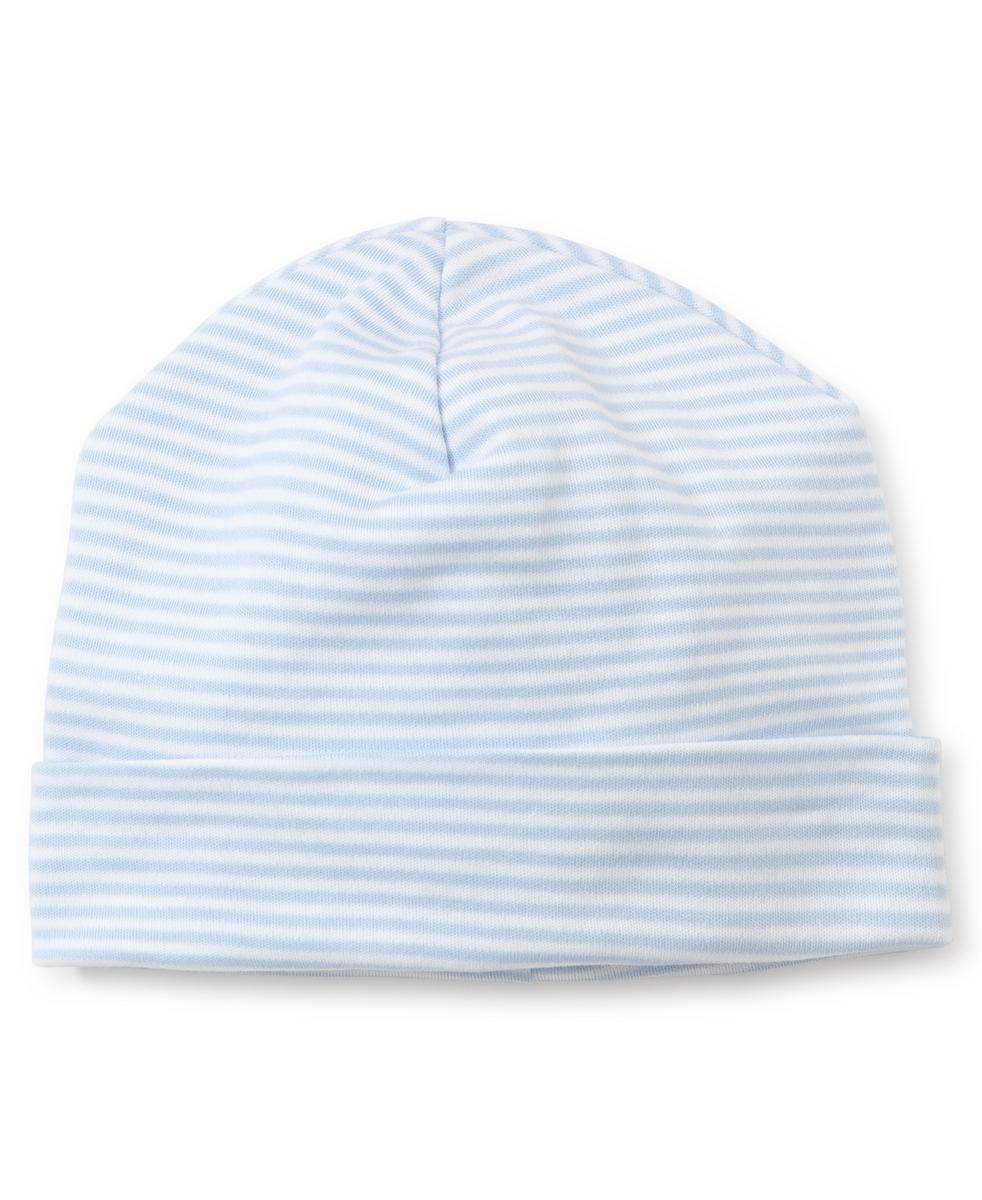 Kissy Kissy Stripes Hat - Light Blue Stripes, NB