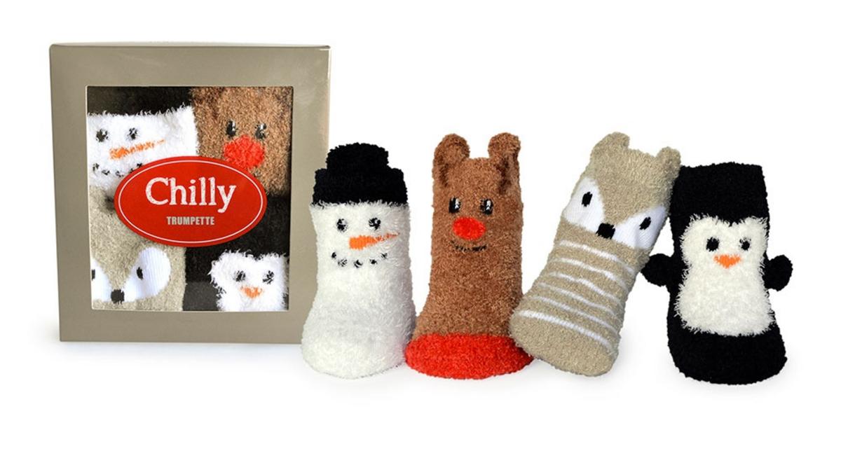 Trumpette Chilly Socks, 4 Pack - 0-12M