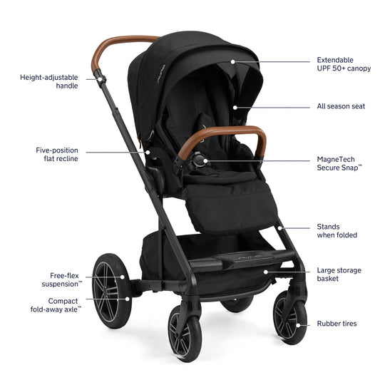 Nuna MIXX Next w/ Magnetic Buckle + Pipa RX Travel System - Granite