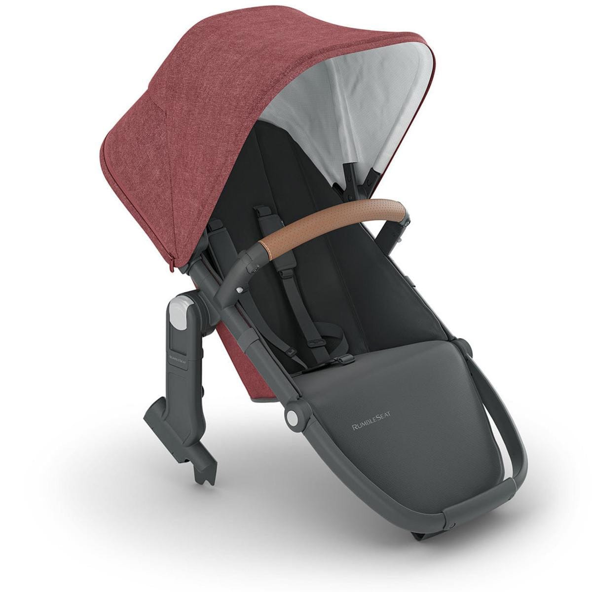 UPPAbaby OPEN BOX RumbleSeat V2+ - Lucy (Rosewood Melange / Carbon Frame / Saddle Leather) - 0903-RBS-US-LCY-ob