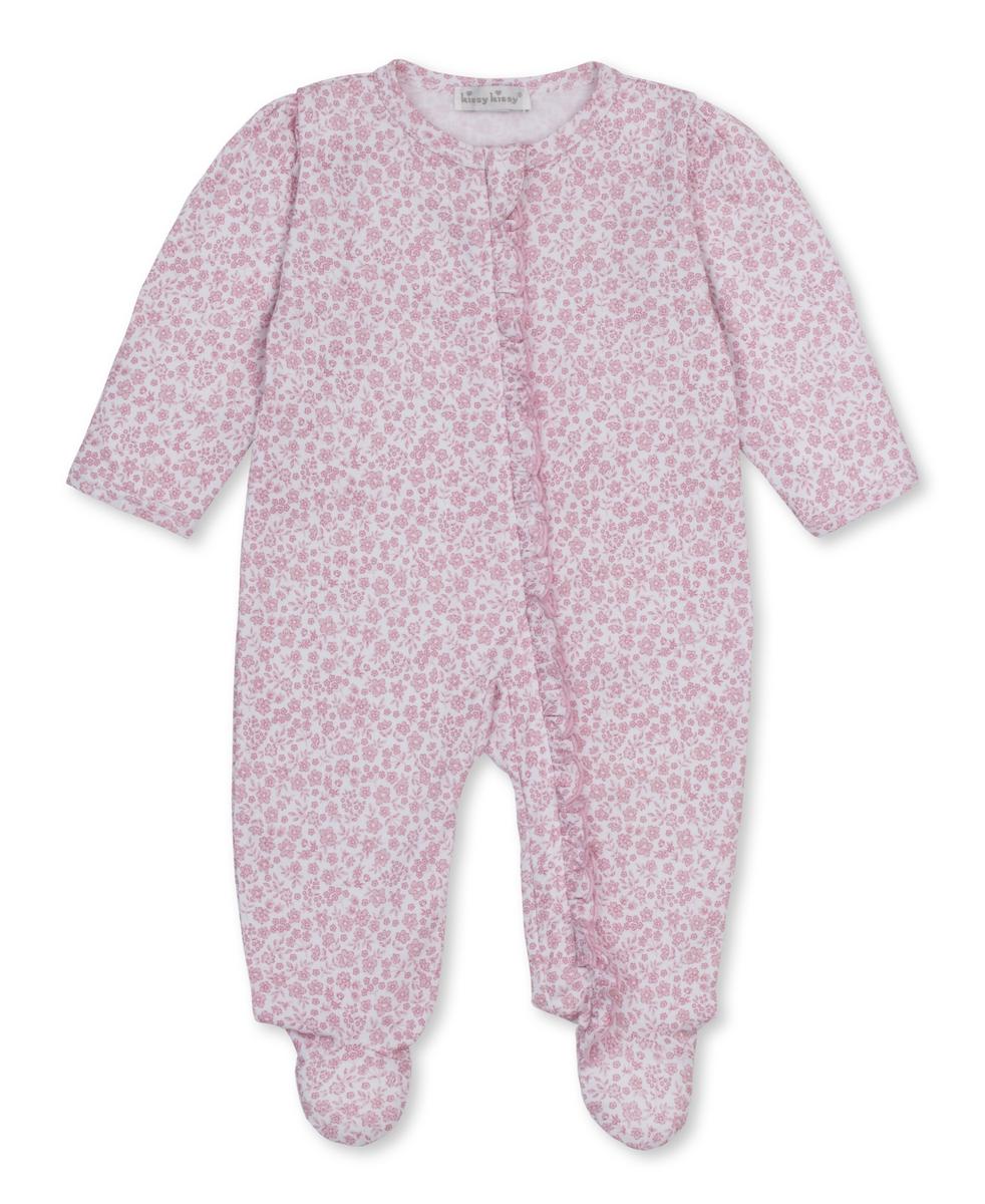 Kissy Kissy Zip Footie - Fall Blooms, Newborn