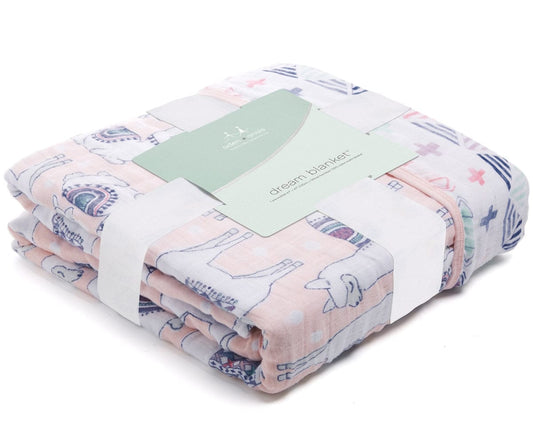 Aden + Anais Classic Dream Blanket, Trail Blooms - Pretty Llama - 6141-AA