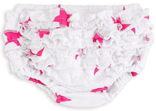 Aden + Anais Ruffle Bloomer - Shocking Pink Star (9-12 Months) - 2853