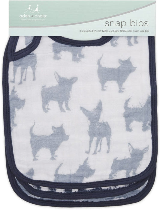 Aden + Anais Snap Bibs, 3 Pack - Waverly - 7137-AA