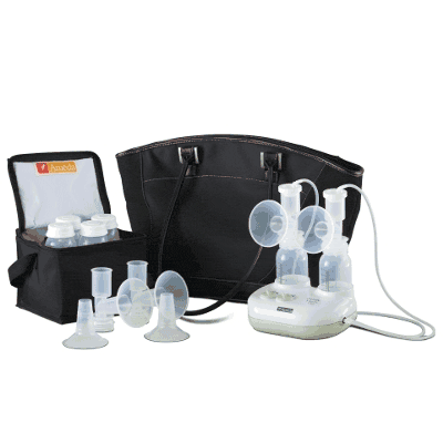 Ameda Purely Yours Ultra Double Electric Breast Pump with Black Tote - 17085M