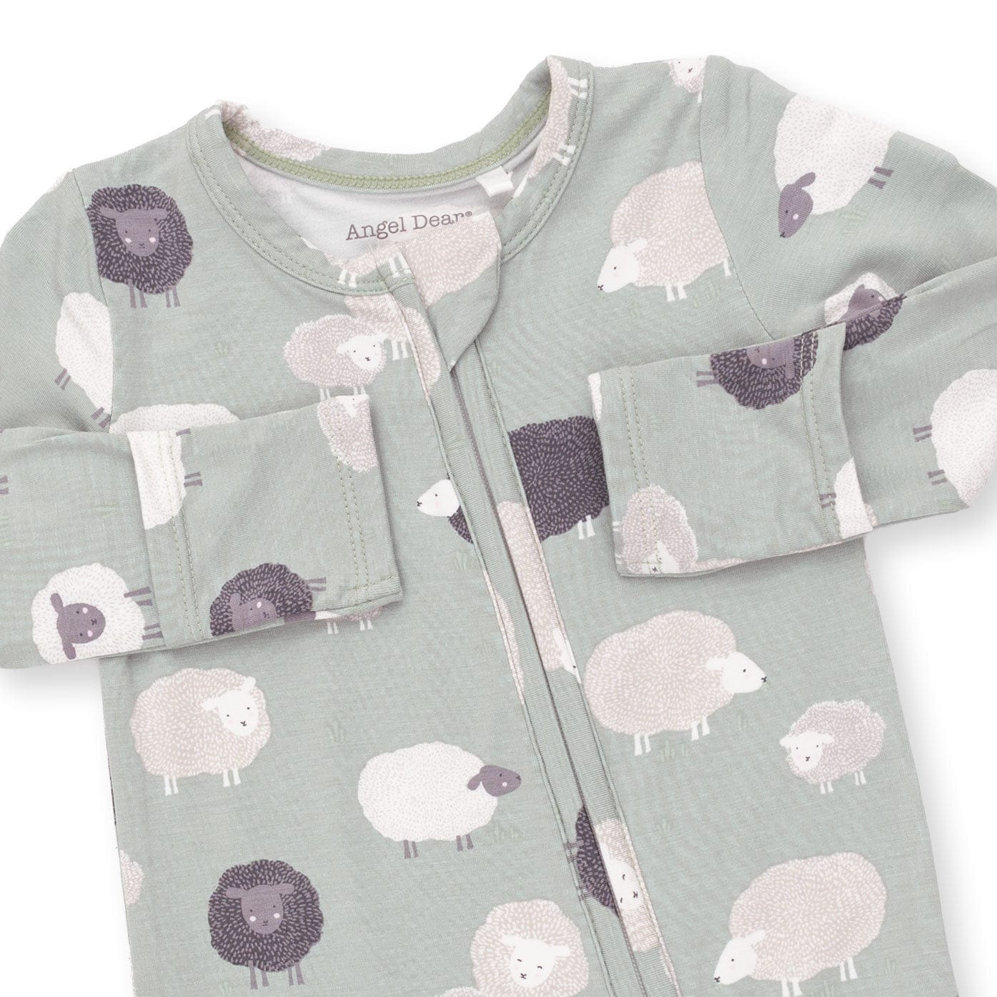 Angel Dear Black Sheep 2 Way Zipper Footie, NB