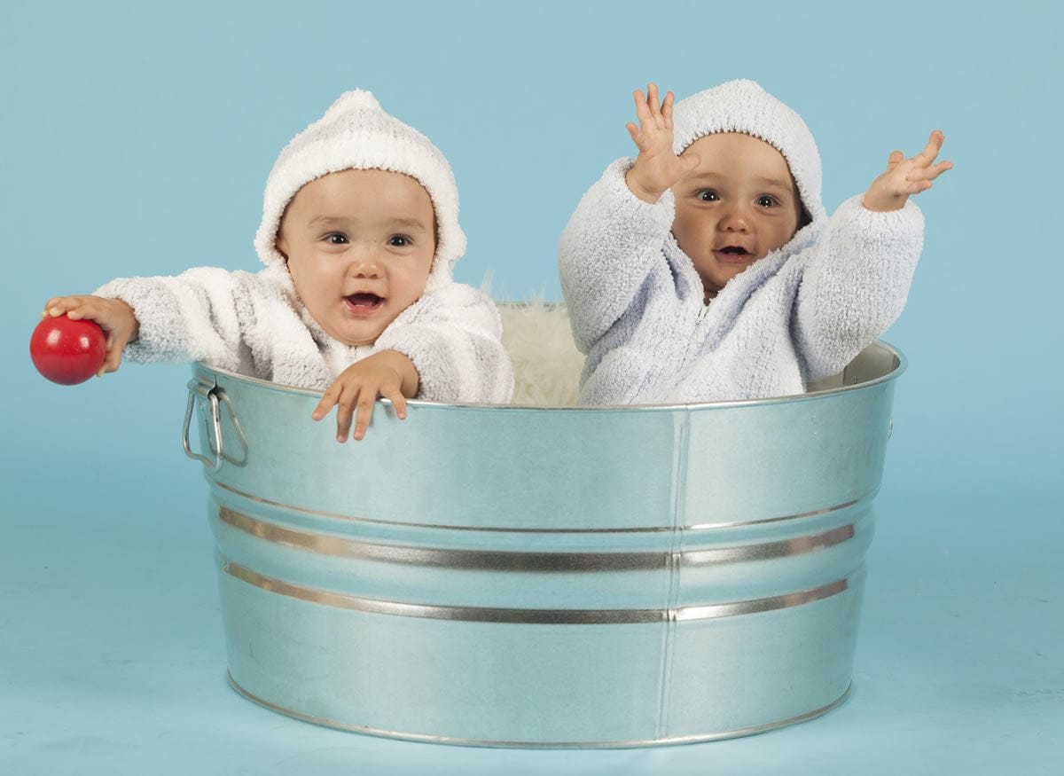 Angel Dear Chenille Hoodie, 0-6 Months - Grey/White - 13001