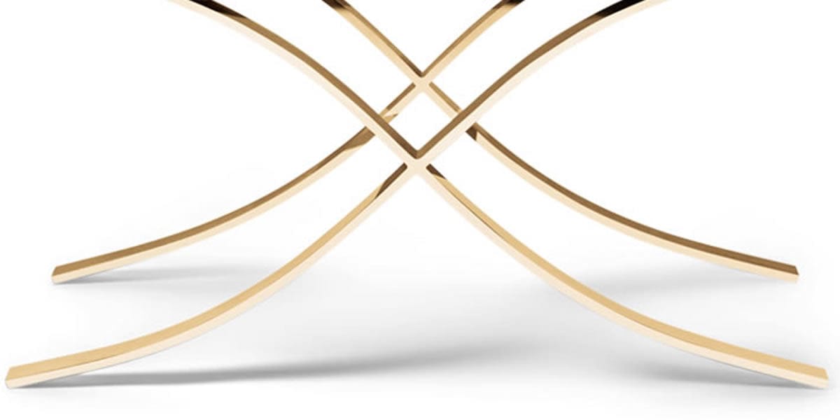 Aristot Curule Base - Gold