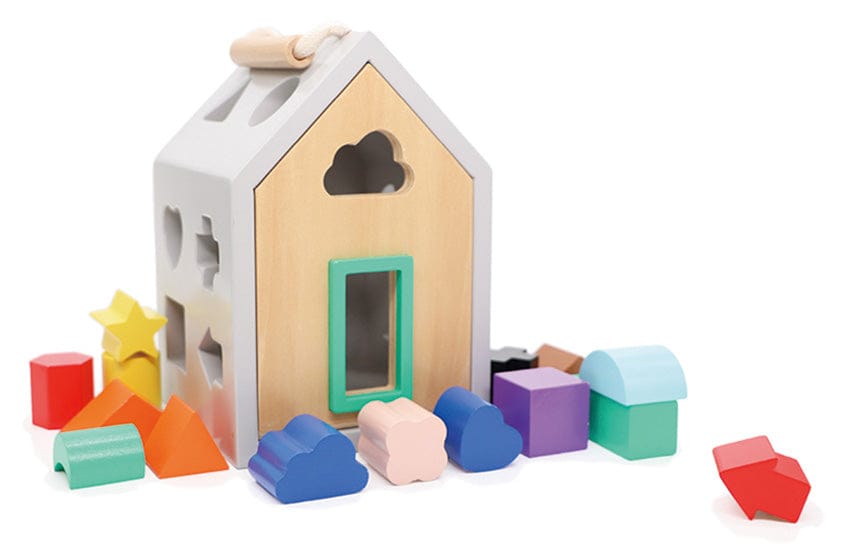 Wonder & Wise Hip Shape House Wood Sorting Game - 1011901101