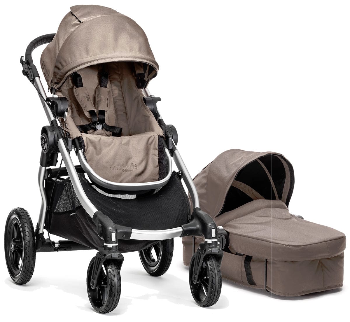 Baby Jogger City Select Single Stroller & Bassinet - Quartz - bj20457-bj02257