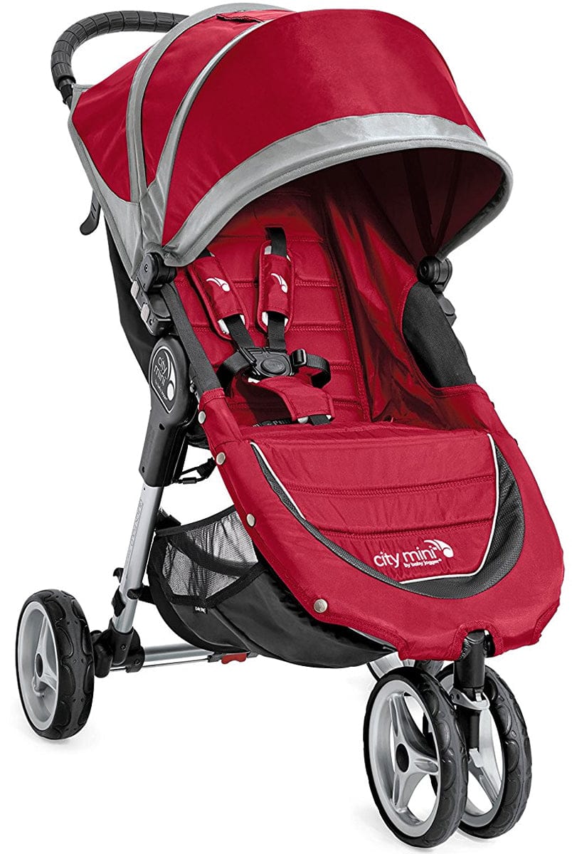 Baby Jogger 2016/2017 City Mini Single Stroller - Crimson / Gray
