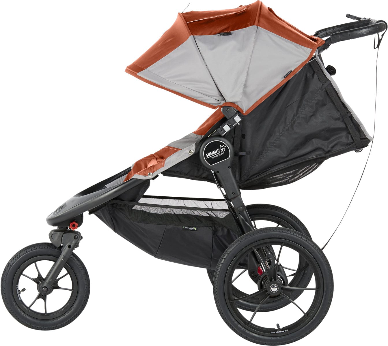 Baby Jogger 2016 Summit X3 Single Jogging Stroller - Orange / Gray