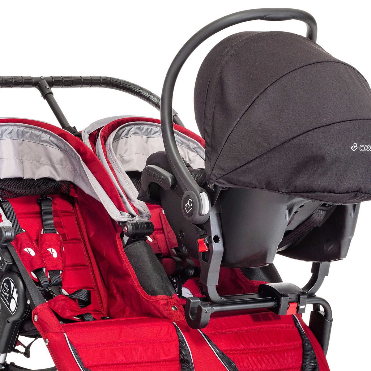 Baby Jogger City Mini/Mini GT Double Stroller Multi-Model Car Seat Adapter for Cybex / Maxi-Cosi - bj90227