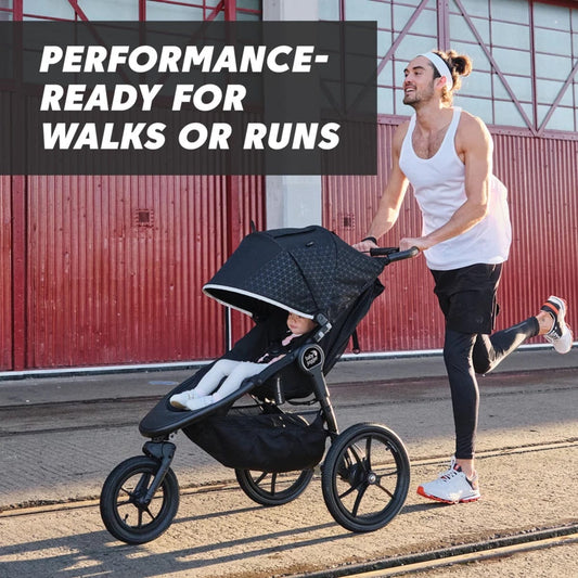 Baby Jogger Summit X3 Single Jogging Stroller - Midnight Black