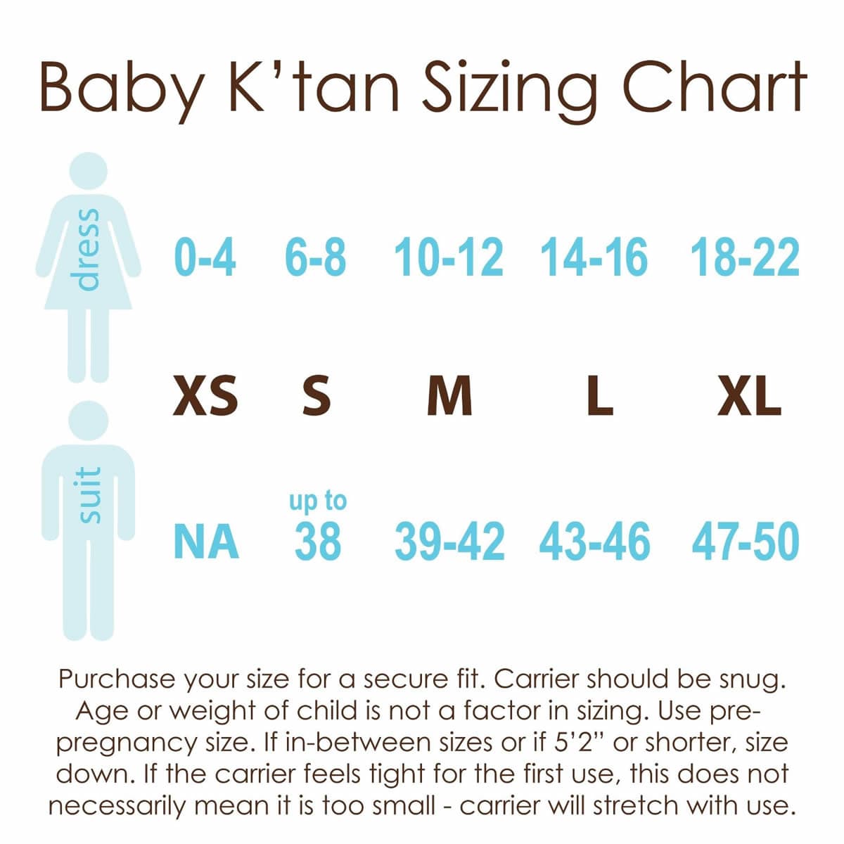 Baby K'tan ACTIVE Baby Carrier in Black - Large - BKBC-BL-L-ACT