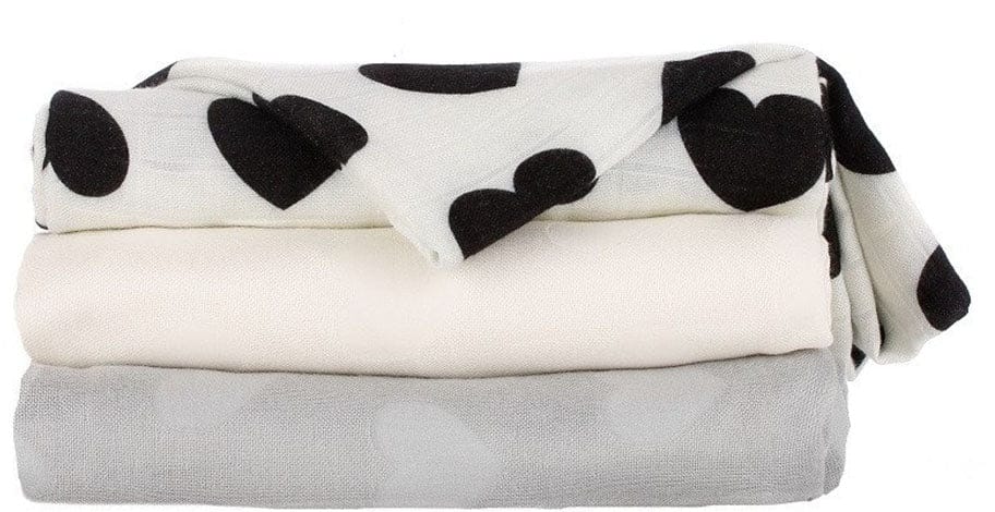 Tula Baby Blanket Set, 3 Pack - Love Noir - TSBV3G8