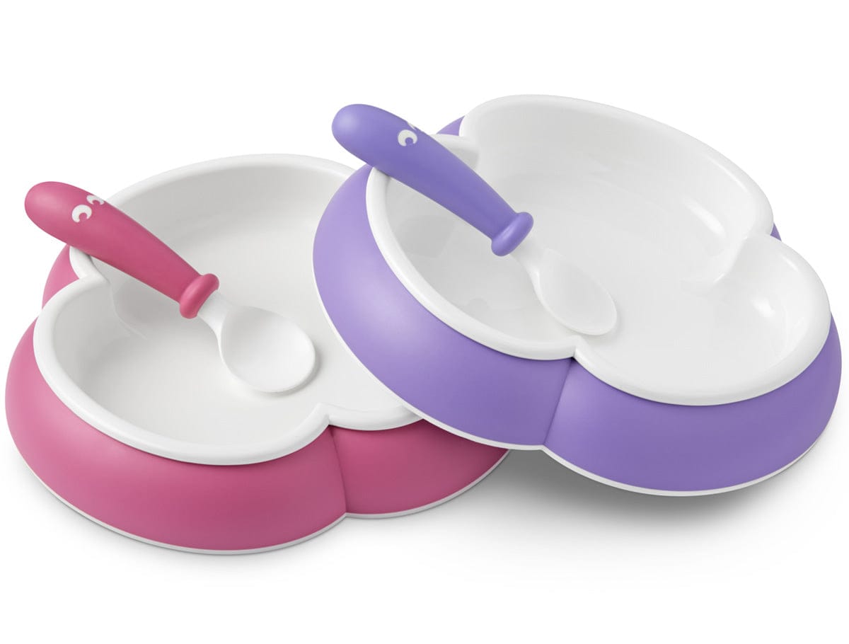 BabyBjörn Plate and Spoon 2 Pack in Purple & Pink - 071107US