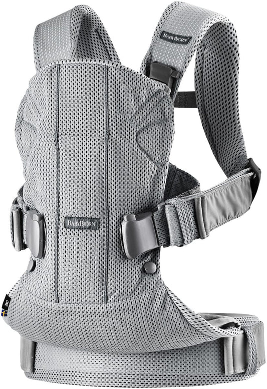 BabyBjörn Baby Carrier One Air 3D Mesh, Silver - 098004US