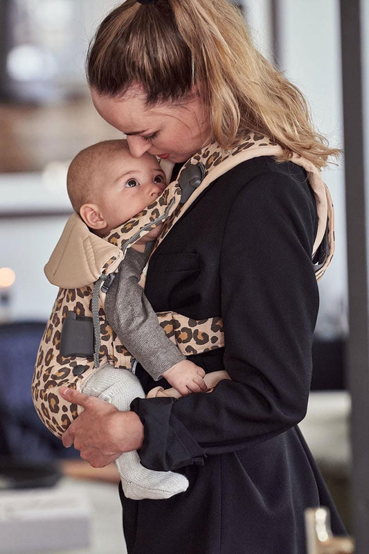 BabyBjörn Baby Carrier One Cotton, Beige Leopard - 098075US