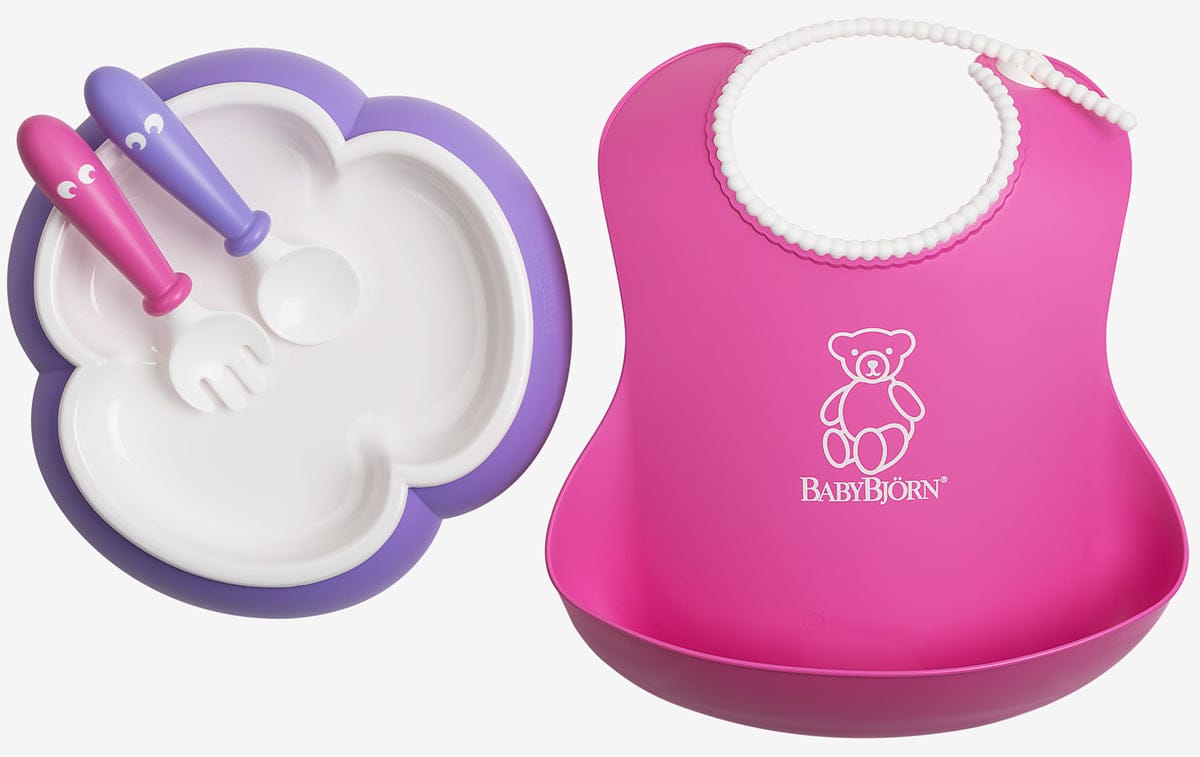 BabyBjorn Baby Feeding Set - Pink/Purple - 078046US