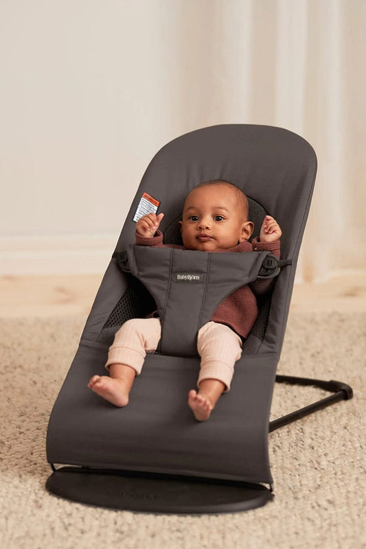 BabyBjörn Bouncer Balance Soft, Dark Gray Frame, Tri-Fabric Dark Gray - 005021US