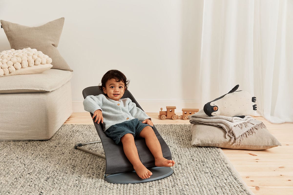 BabyBjorn Bouncer Bliss, Cotton - Anthracite / Landscape - 006027