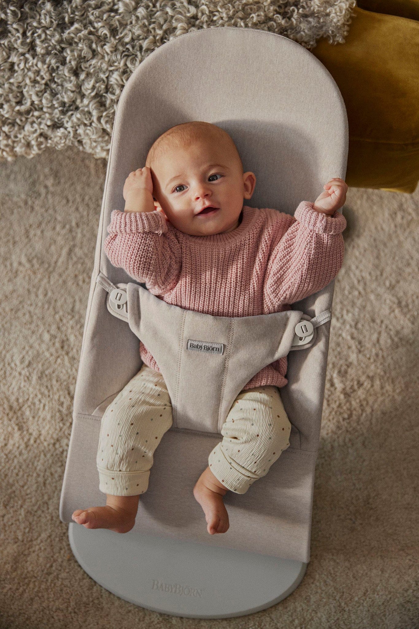 BabyBjorn Bouncer Bliss Woven Melange, Light Beige - 006032US