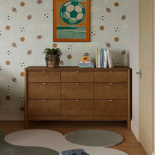 Babyletto Bondi 9-Drawer Assembled Dresser - Natural Walnut - M25928NL