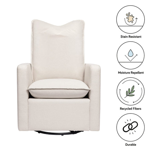 Babyletto Cali Pillowback Swivel Glider - Performance Cream Eco-Weave - M20987PCMEW