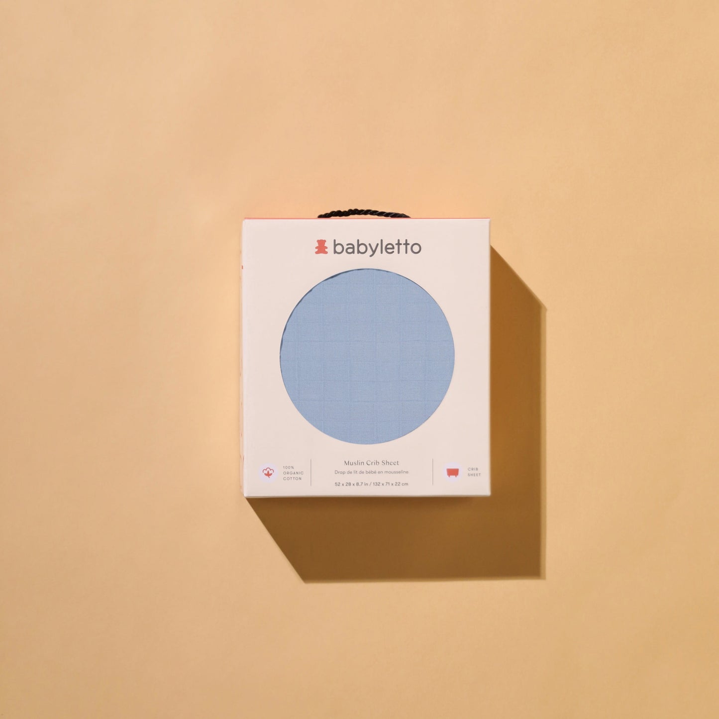 Babyletto Crib Sheet in GOTS Certified Organic Muslin Cotton-Dewdrop - T29635DP