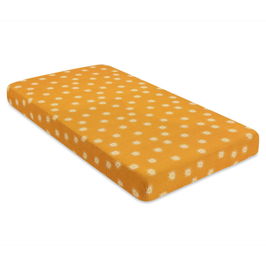 Babyletto Crib Sheet in GOTS Certified Organic Muslin Cotton-Golden Hour - T26935