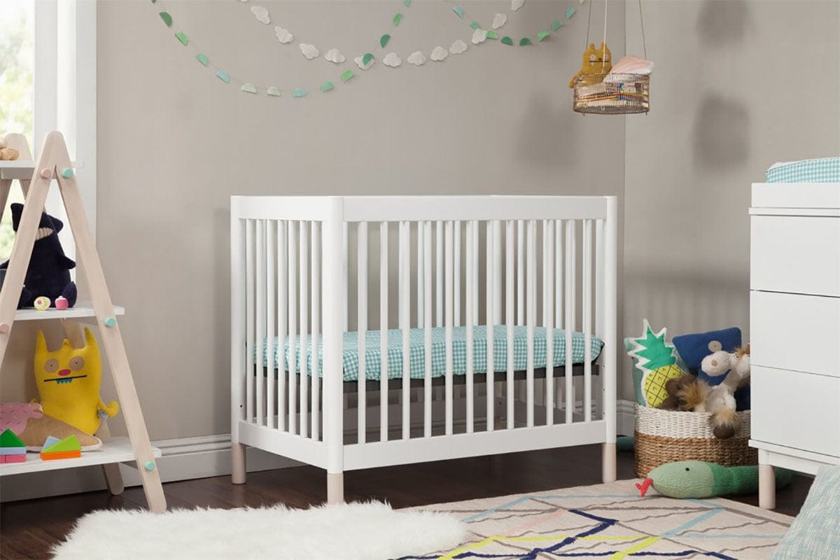 BabyLetto Gelato 2-in-1 Mini Crib - White/Natural - M12998WNX