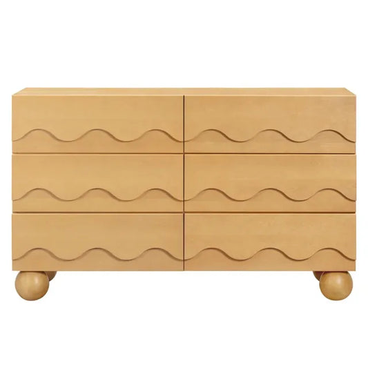 Babyletto Lido Wave 6-Drawer Assembled Dresser - Honey - M31116HY