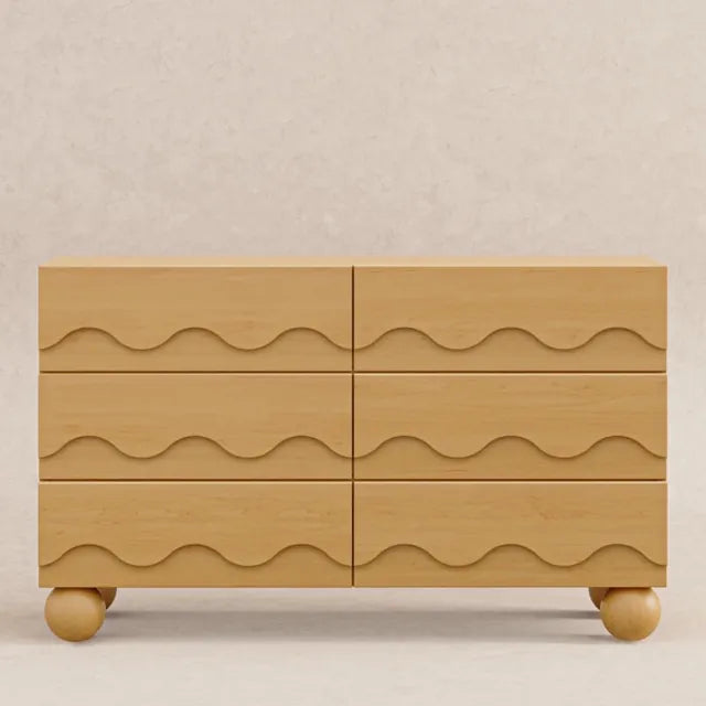 Babyletto Lido Wave 6-Drawer Assembled Dresser - Honey - M31116HY