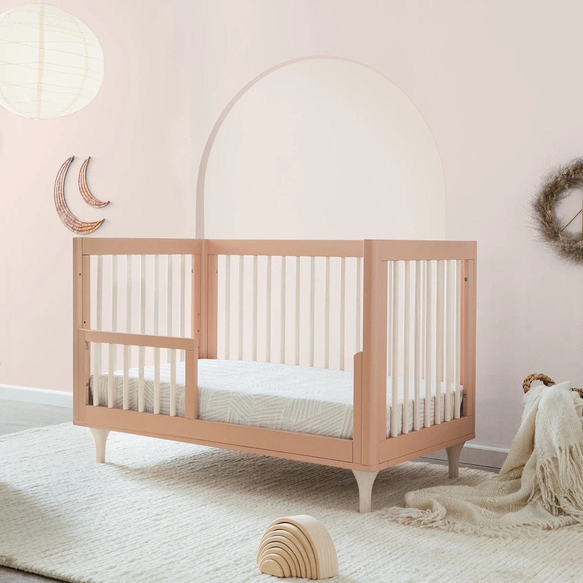 Babyletto Lolly 3-In-1 Convertible Crib with Toddler Bed Conversion Kit - Canyon/Washed Natural - M9001CYNNX